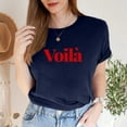 thumbnail image 2 of TSADFHJI Débardeurs pour Femmes avec Soutien-Gorge Intégré Noir T-Shirt à Manches Courtes Col Rond Imprimé Lettre Mode Décontracté L Marine, 2 of 4