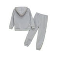 thumbnail image 2 of TiaoBug Kids Girls Hoodies Tracksuit Long Sleeve Sweatshirts with Jogger Sweatpants Set Grey-C 2-3, 2 of 7