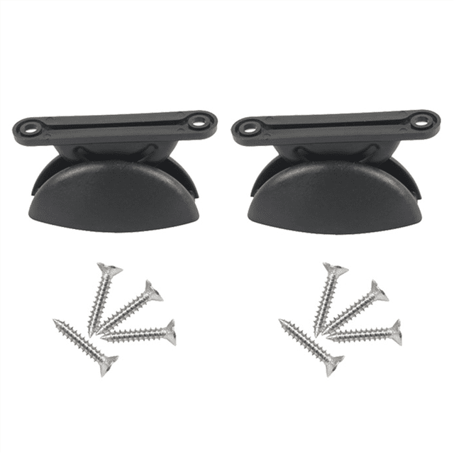 Boucle de Fixation Anti-Collision pour Porte de Véhicule Récréatif, Bouchon de Trappe, Accessoire Demi-Rond, pour Caravane, Remorque, Cabine, 2x Boucle Tampon, Blanc