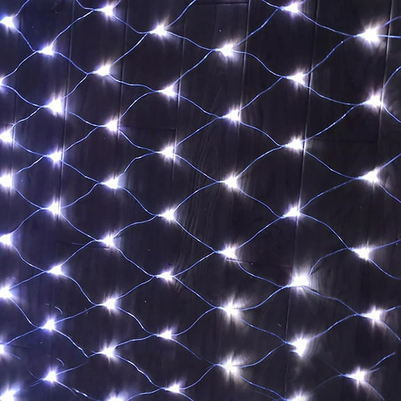 Garden Net Lights Battery Operated 1.5x1.5M 96LED Waterproof Net Mesh String Lights 8 Modes Fairy Lights for Indoor Outdoor Christmas Tree Bush Garden Backyard Décor