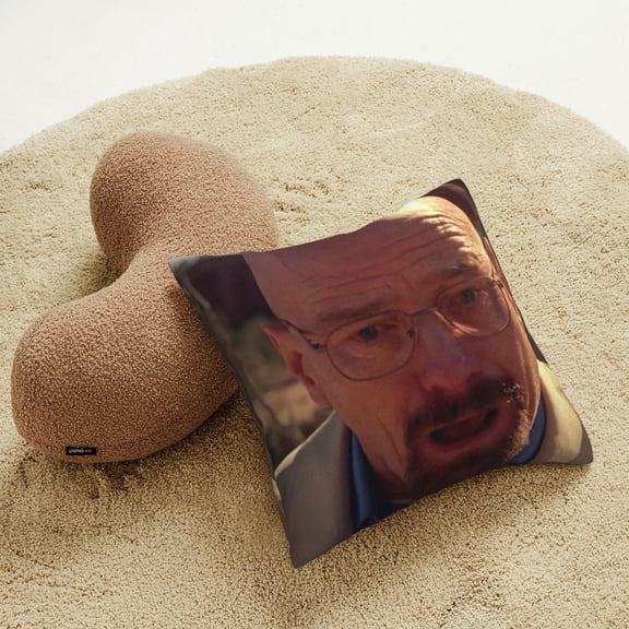 Walter Meme White Throw Pillow Covers 18"X18" Funny Meme Pillows Home Decor Pillowcase Bedroom Living Room Dormitory College Cushion Cover for Couch Sofa Bed
