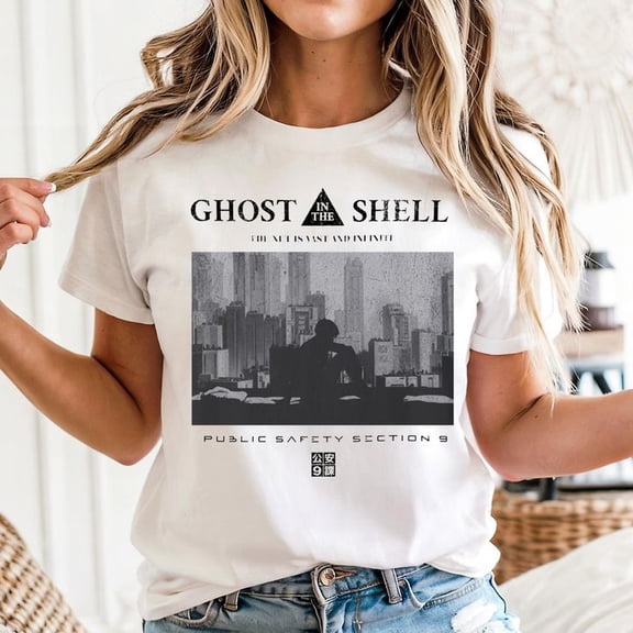 Ghost in The Shell Retro Anime Tee. Vintage Section 9 T-shirt, Men's And Women's Graphic Tee 100% Cotton by TBun, Full Sizes S-5XL