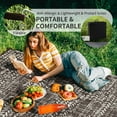 thumbnail image 5 of VUNATE Outdoor Rug 9'x12' Patio Rug Waterproof Woven Plastic Outdoor Mat for Picnic RV Porch Camping Reversible Outside Rug Brown Beige, 5 of 7