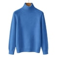 thumbnail image 3 of cocolona Solid Color Mock Neck Sweaters for Women Raglan Sleeve Basic Knit Sweater Fall Winter Warm Layer Sweater, 3 of 5