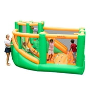 Doctor Dolphin Inflatable Bounce House, Bouncy Castle Bouncer Playhouse with Double Slide,Spacious Jumping Area,Air Blower for Toddlers and Kids