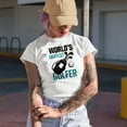 thumbnail image 2 of World's Okayest Golfer with a Club Set in a Bag & Ball, Golf Player, Golfing or Golfer Themed Merch Gift, Heather Grey T-Shirt, L, 2 of 5
