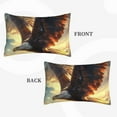 thumbnail image 2 of Lsque Golden Sky Bald Eagle Pattern Pillow Case – Soft & Cozy Throw Pillow Cover, Hypoallergenic Cushion Case for Sleeping Women with Envelope Closure-14"x20", 2 of 6