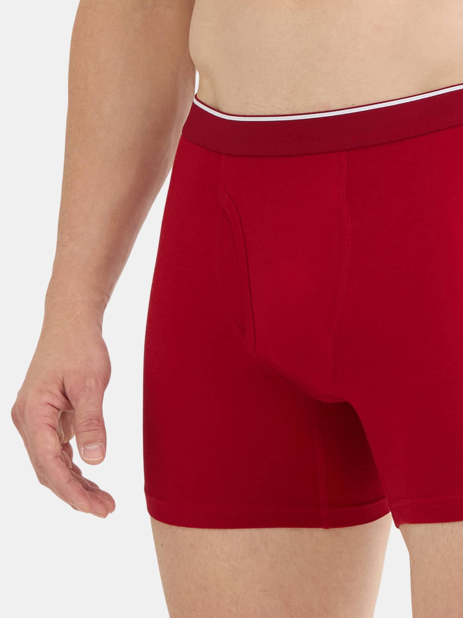 George Men's Cotton Blend Stretch Boxer Briefs, 6-Pack, Sizes S-2XL