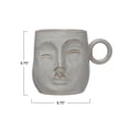 thumbnail image 2 of Bloomingville Stoneware Face Mug, Reactive Glaze, Cream Color, 2 of 5