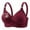 Wine A3, variant on Hrsba Supportive Bras for Women D E F G Cup Wireless Push Up Breathable Daily Full Figure Bra