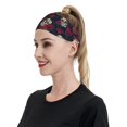 thumbnail image 5 of Uemuo Roses Skulls Printed Sports Headbands for Men Women,Moisture Wicking Workout Headband, Sweatband Headbands,Non-slip Workout Gym Yoga Headband, 5 of 9