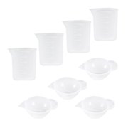 Silicone Mixing Cups Measuring Cup DIY Resin Glue Tool for Jewelry 8Pieces