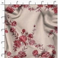 thumbnail image 2 of Soimoi Minky Red Fabric By the Yard - 56 Inch Wide -Floral & Leaf Floral Pattern Fabric - Botanical and Elegant Designs for Various Uses Printed Fabric, 2 of 6