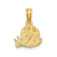 thumbnail image 2 of 14K Yellow Gold Polished Mini Snail Charm Pendant Necklace with Chain, 2 of 4