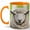 Orange, variant on Curly Sheep Coffee Mug, Farm Animal Mug, Ceramic 11 oz