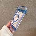 thumbnail image 4 of Dteck Magnetic Case for iPhone 11, Compatible with MagSafe, Shockproof Protective Bumper Phone Case for iPhone 11,Blue-Clear Back, 4 of 7