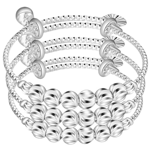 CIMAXIC Party 3pcs Baby Bracelet For Infant Toddler Jewelry Copper Bangle Adjustable Charm Bracelet Protection Baby Shower Party Favors,2.36"X0.39"X0.39"