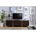 thumbnail image 6 of Bowery Hill Modern Rectangular Wood TV Stand with Drop-Down Door in Dark Walnut, 6 of 7
