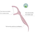 thumbnail image 6 of Mint Toothpicks Dental Flossers - Twin-Line Tooth Floss Picks for Adults, Flossers 170 Count with 4 Mini Travel Floss Case, Compact & Resealable for Easy Storage at Home or On-The-Go(Pink), 6 of 13