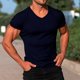 thumbnail image 1 of pstuiky camisetas de hombre, Camiseta deportiva y casual de cuello redondo de color liso para hombre. camisetas de hombre xxl, 1 of 6