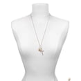thumbnail image 3 of Delight Jewelry Goldtone Class of 2028 Heart Be Strong and Courageous Engraved Cross Zoey Necklace, 28", 3 of 4
