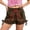 #0314-Brown, variant on Women's Beer Festival Fashion Shorts, Summer Drawstring Button Printed Casual Comfortable Shorts with Pockets
