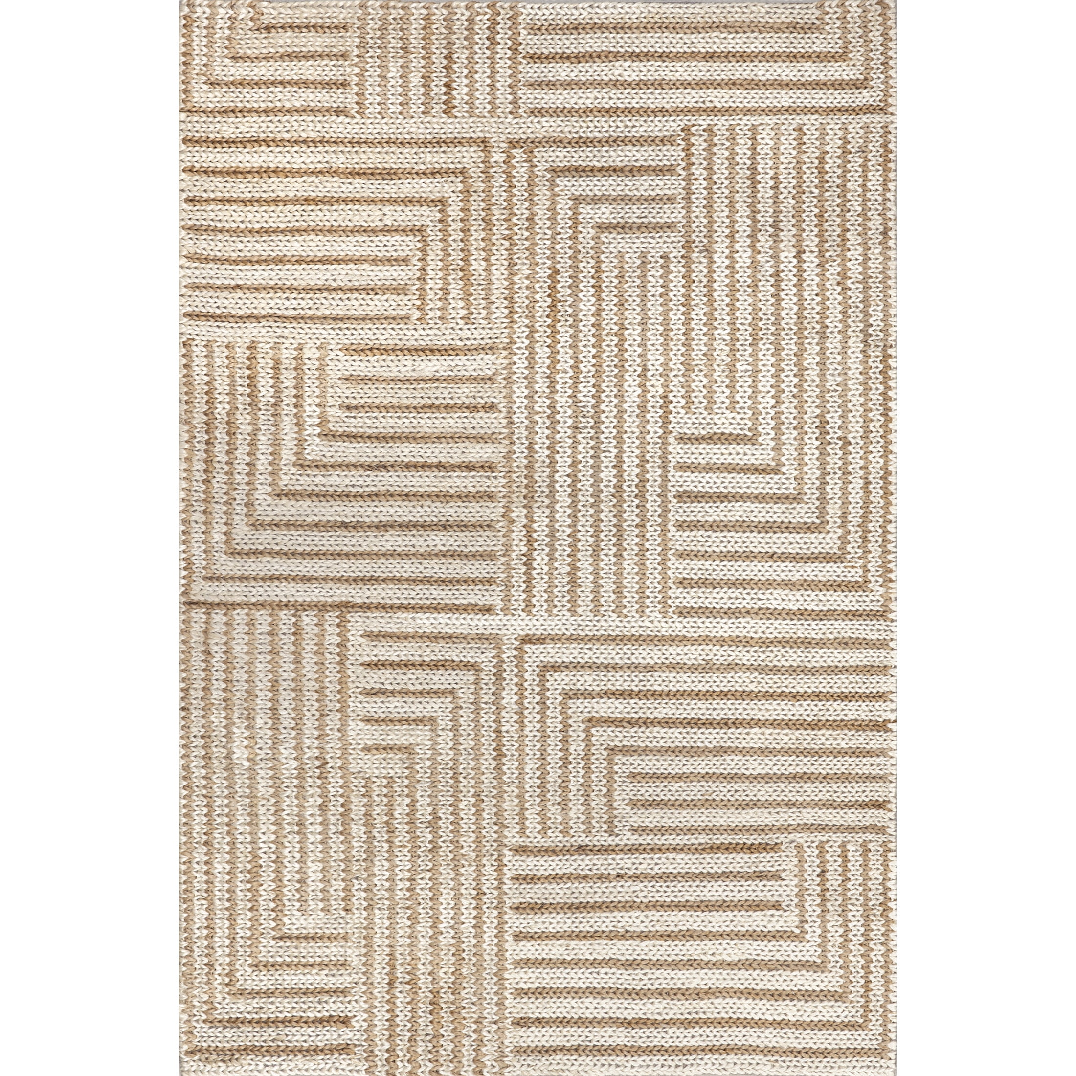 Rugs USA Grassland Handwoven Jute Area Rug, 7' 6" x 9' 6", Liess Ivory