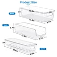 thumbnail image 6 of Sindcom Set of 10 Fridge Organizer, Refrigerator Organizing Bins with Handles, BPA-Free Clear Plastic Fridge Storage Containers, 6 of 7