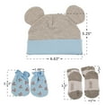 thumbnail image 3 of Disney Newborn Baby Boys’ Take Me Home Layette Gift Set: 3D Ear Hat, Socks and Mitten: Mickey Mouse, Winnie The Pooh, 3 of 5