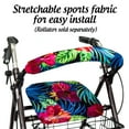 thumbnail image 4 of Top Glides Universal Rollator Walker Seat and Backrest Covers (Tropical), 4 of 4