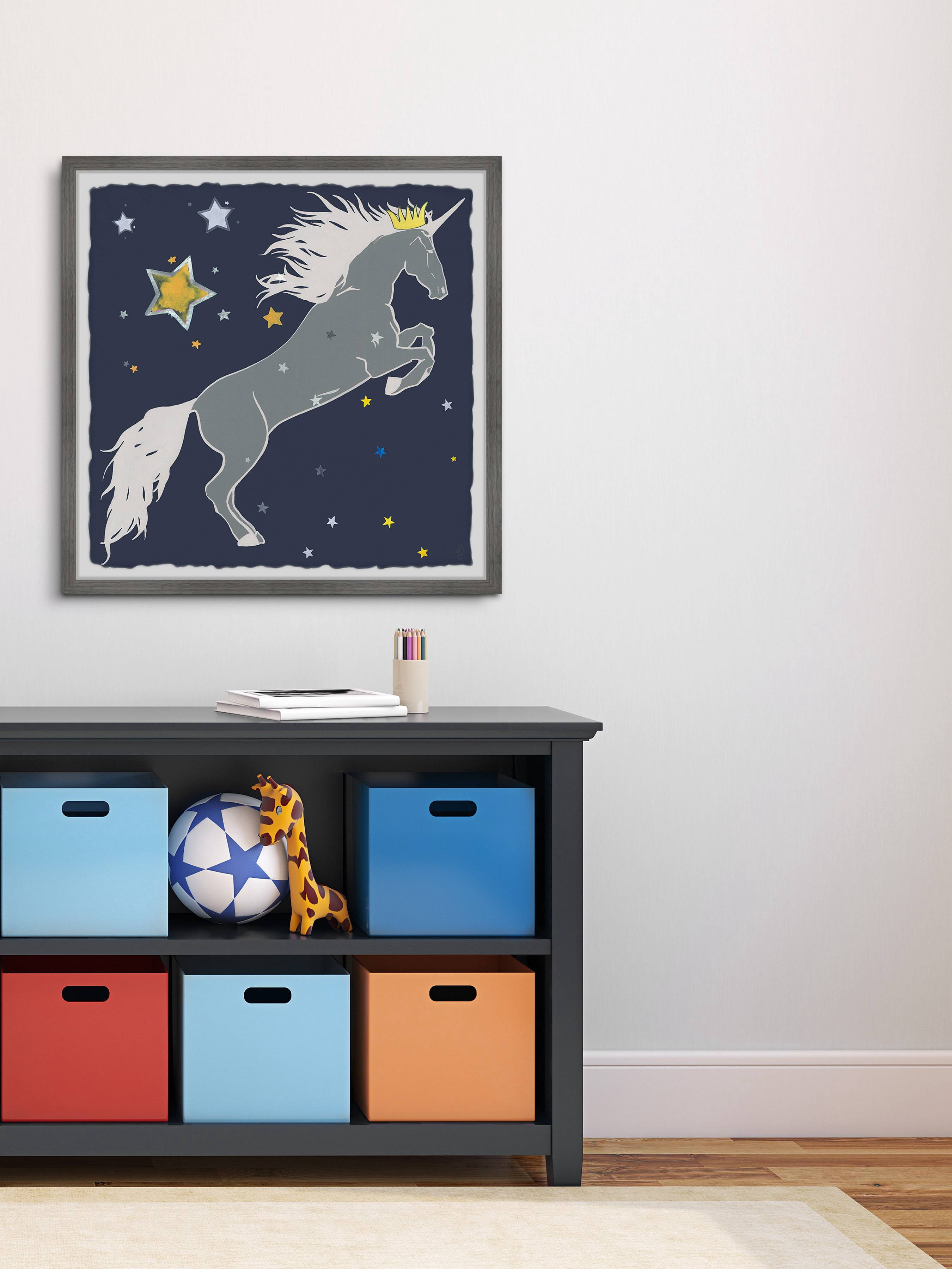 Marmont Hill Star-crowned Unicorn Framed Wall Art