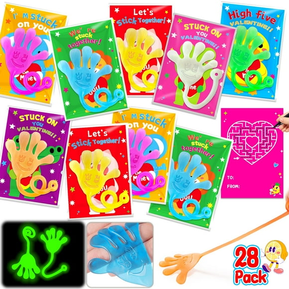 Sticky Hands Toys Armaytoy brilla en la oscuridad con tarjetas de felicitación