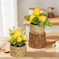 thumbnail image 3 of 1 Pc Artificial Lemon Tree with Woven Basket, Lemon Decor for Kitchen Table, Countertop, Bedroom, Office, Spring Summer Home Decoration, 3 of 4