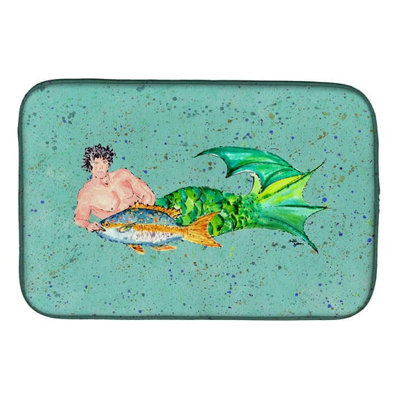 Caroline's Treasures Merman Dish Drying Mat