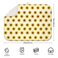 thumbnail image 2 of Sunflower Print Microfiber Dish Mat for Kitchen Countertop, 18x24 Inch Absorbent Drying Pad, Foldable Floral Rack Mat for Dishes, 2 of 5
