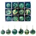thumbnail image 1 of Boules de Noël en Plastique Rouge Pailletées Résistantes aux Chocs 12 Unités, 1 of 7