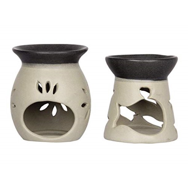 Storeindya Diwali Gift Decoration Set Of 2 Handmade Candle Holders Grey And Black Walmart Com Walmart Com