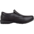 thumbnail image 4 of ABSOLUTE FOOTWEAR Childrens Kids Juniors Boys Formal Faux Leather Slip On Padded School Wedding Shoes - Black - US Child 2, 4 of 7
