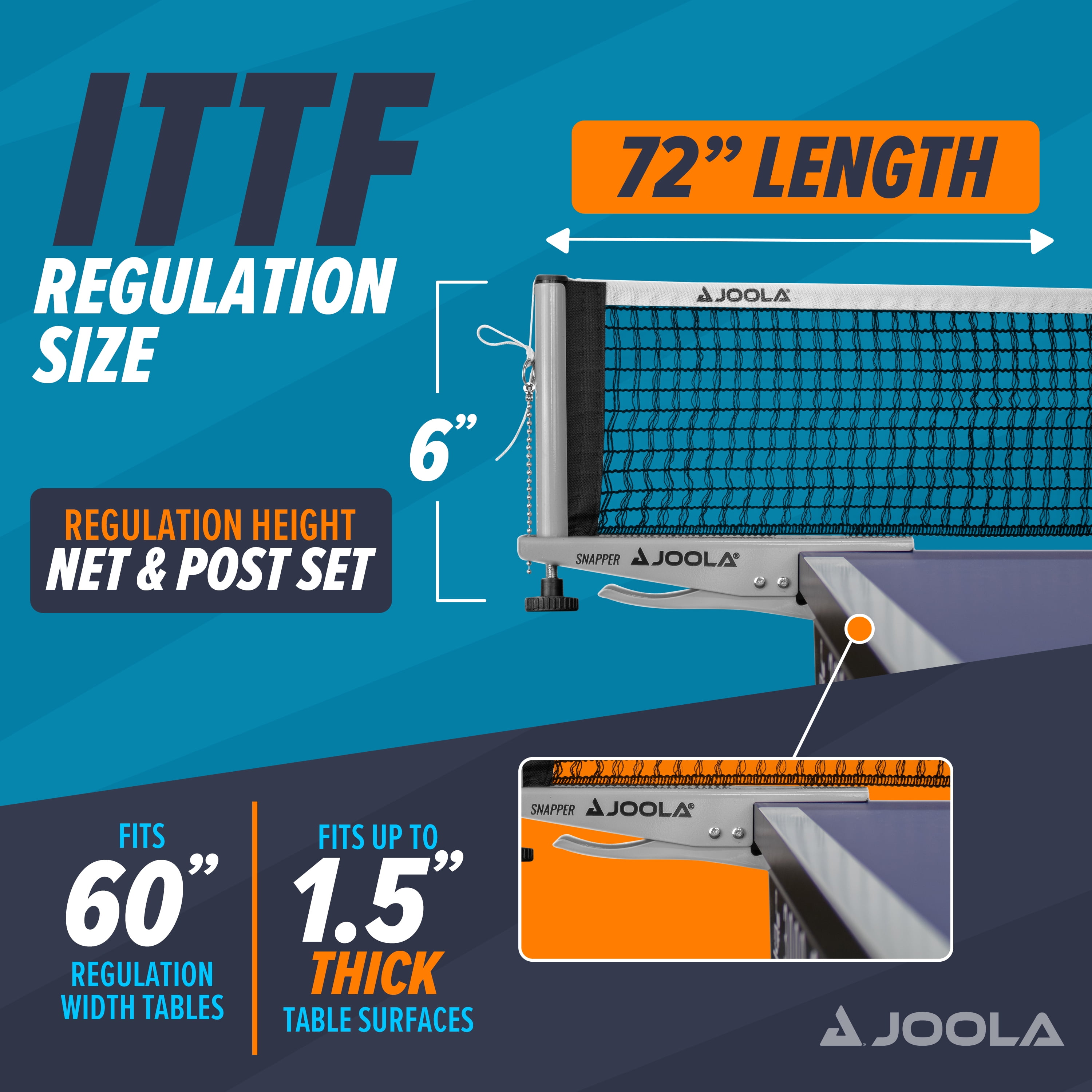 Joola Snapper Tischtennis Netz-Post-Set – Stabiles Alloy-Steel-Set Für Schnelle Montage