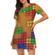 thumbnail image 1 of Disketp Colorful Building Blocks A para Camisón Corto de Manga Corta para Mujeres, Camisón Cómodo con Escote Redondo, Bonito y Confortable, 1 of 6