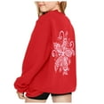 thumbnail image 7 of LUOGENLI Hoodies Sweatshirt Hoodies for Girls Kids Girls' Fashion Casual Printed Long Sleeved Hoodie Top Hoodies for Girls 9-10 Sweatshirts for Girls 12-14 Red 9-10 Years, 7 of 7