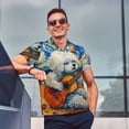 thumbnail image 4 of Fotbe Dog Guitar Starry Night Camiseta Polo de Golf para Hombre con Estampado – Camisa Deportiva Transpirable con Cuello Abotonado-4X-Large, 4 of 6
