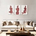 thumbnail image 2 of Elephant Stock Minimalist Bare Belle Wall Art - Horizontal Multi Panel Canvas - Lobby Wall Decor - Wellness Multi Panel - Red And White Decor - 74" x 36", 2 of 8