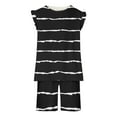 thumbnail image 4 of Nskgu Girls Summer Clothes Set 2024 Round Neck Ruffle Sleeve Striped Two Piece T Shirts and Shorts with Pockets Sleeveless Outfit Size 3-14 Years, 4 of 8