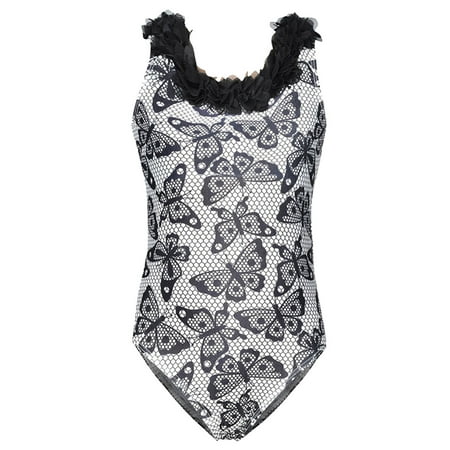 

Lovely Casual Swimwear For Children Girls Butterfly Printed Sleeveless Summer Beachwear Sport Bikini Bathing Suits