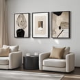 thumbnail image 2 of Neutral Singg Wall Art for Living Room, 3 Piece Modern Canvas Prints Paintings Artwork for Walls-Tan Beige Brown Minimalist Pictures for Living Room Hallway Bedroom Wall Decor, 2 of 6