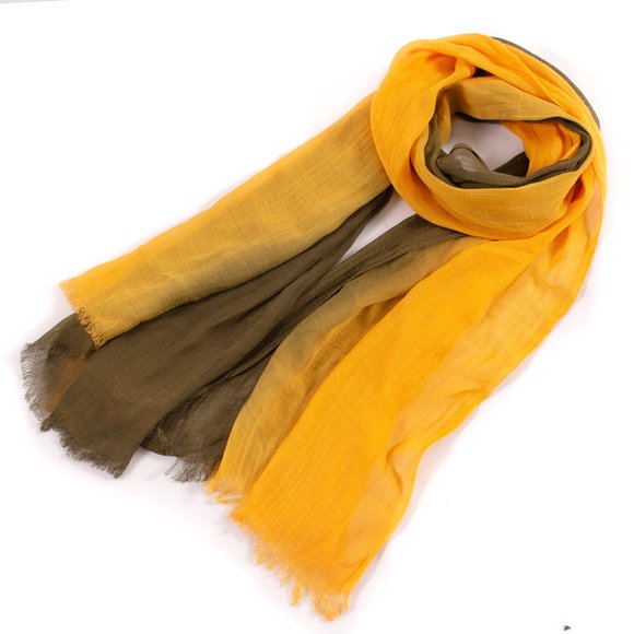 Bufanda decorativa de dos colores fácil de llevar con borlas de jacquard de cáñamo y algodón de vellón para mujer