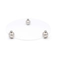 thumbnail image 1 of Acrylic Storage Tray Clear Transparent Stainless Steel Round Feet Minimalist Style Decorative Practical Desktop Shelf for Cafes Round, 1 of 6