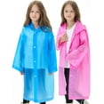 thumbnail image 1 of Lot de 2 Imperméables pour Enfants Réutilisables, Ponchos de Pluie en EVA Manteau de Pluie d'Urgence pour Enfants, 1 of 4
