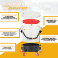 thumbnail image 5 of Magshion Car Washing Bucket Pulley with 360 Degree Casters, Bucket Dolly with Insert Grit Trap & Seatable Lid, 300lbs Weight Capacity, Transparent, 5 of 9